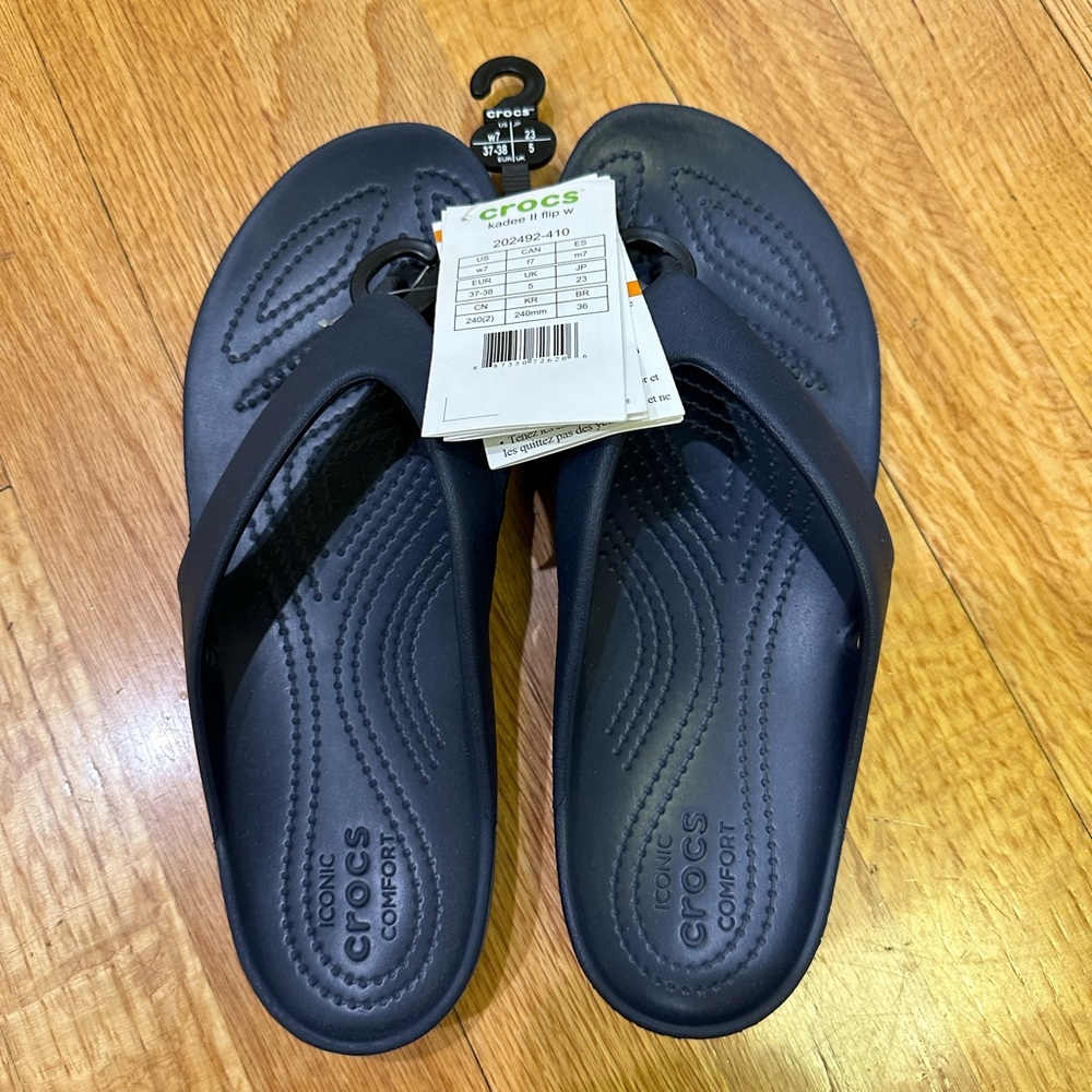 Croc flip flops
